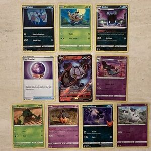 Pokemon 2021 Pokemon Cards Chandelure V Drakloak Corsola Lot Of 10